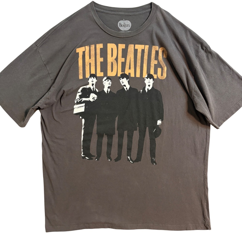 The Beatles Mens XXL Charcoal Gray Graphic Band T-Shirt 2010 Apple Corps Ltd